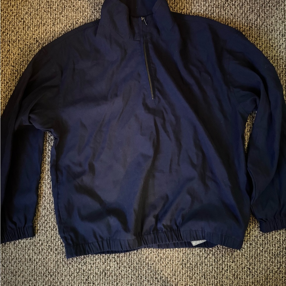 Eddie Bauer Men's Navy Blue Golf Quarter Zip-Up